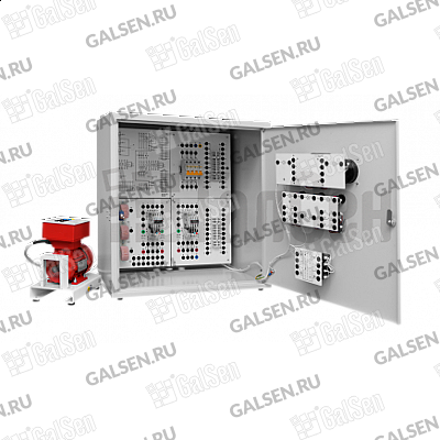 Модульный сборно-разборный учебный лабораторный стенд «Релейно-контакторное  управление асинхронными двигателями с короткозамкнутым ротором» ГалСен® УАДК1-П-Р (промышленный образец разработки ООО «ИПЦ «Учебная техника») для обучения по направлению «Электромеханика» для формирования у учащихся ключевых профессиональных компетенций и навыков инженеров и техников на образовательных практикумах
